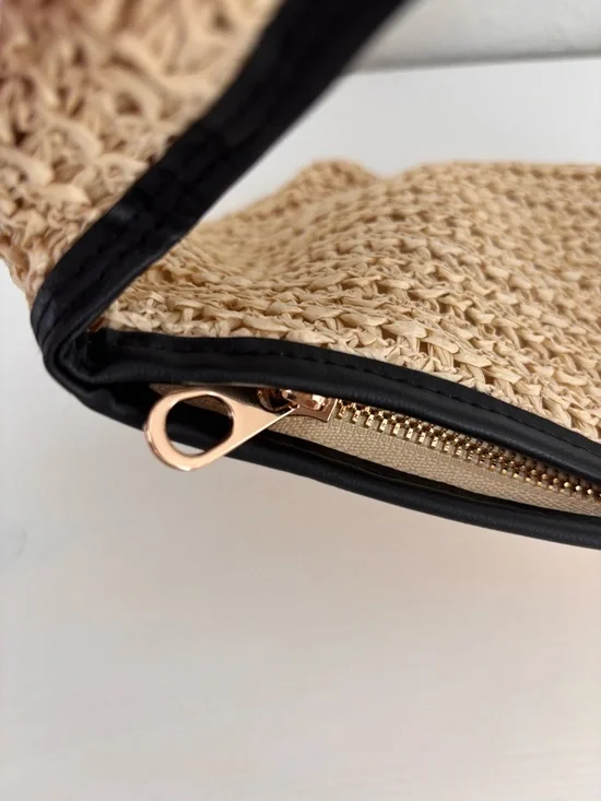 A NEW DAY Knot Handle Raffia Purse NWT - Picture 2 of 8